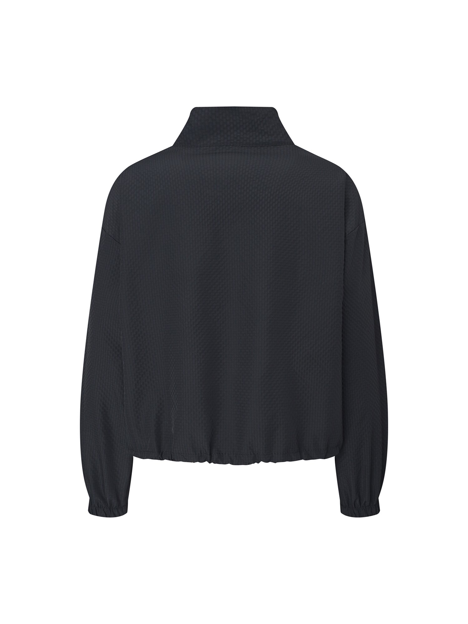 하이넥 크롭 집업 점퍼 (BLACK)