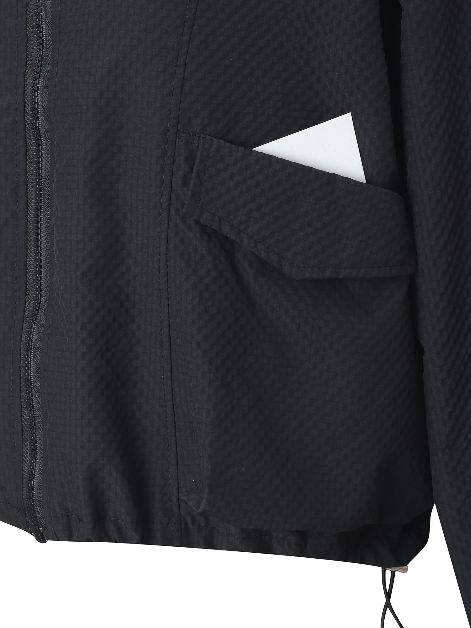 하이넥 크롭 집업 점퍼 (BLACK)