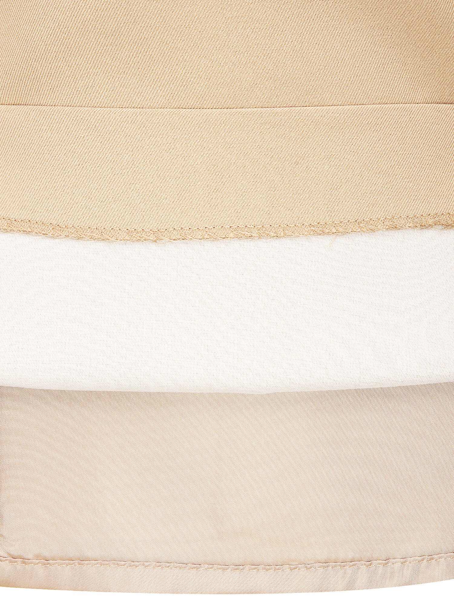비즈 배색 칼라 플레어 원피스 (BEIGE)