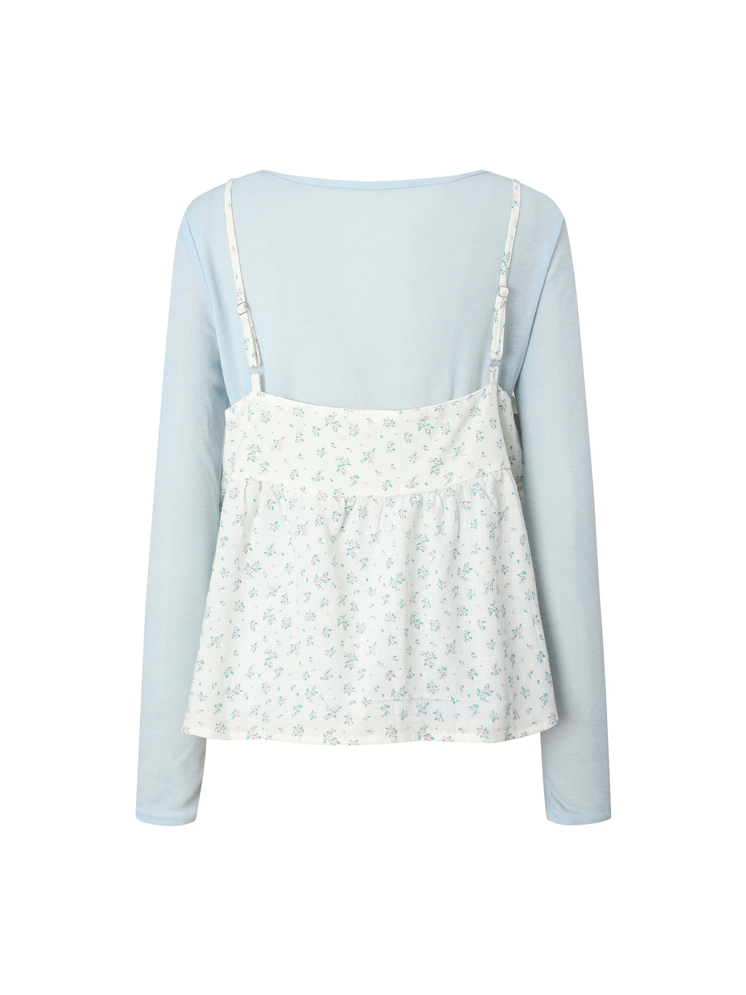 뷔스티에 레이어드 티셔츠 (LIGHT BLUE)