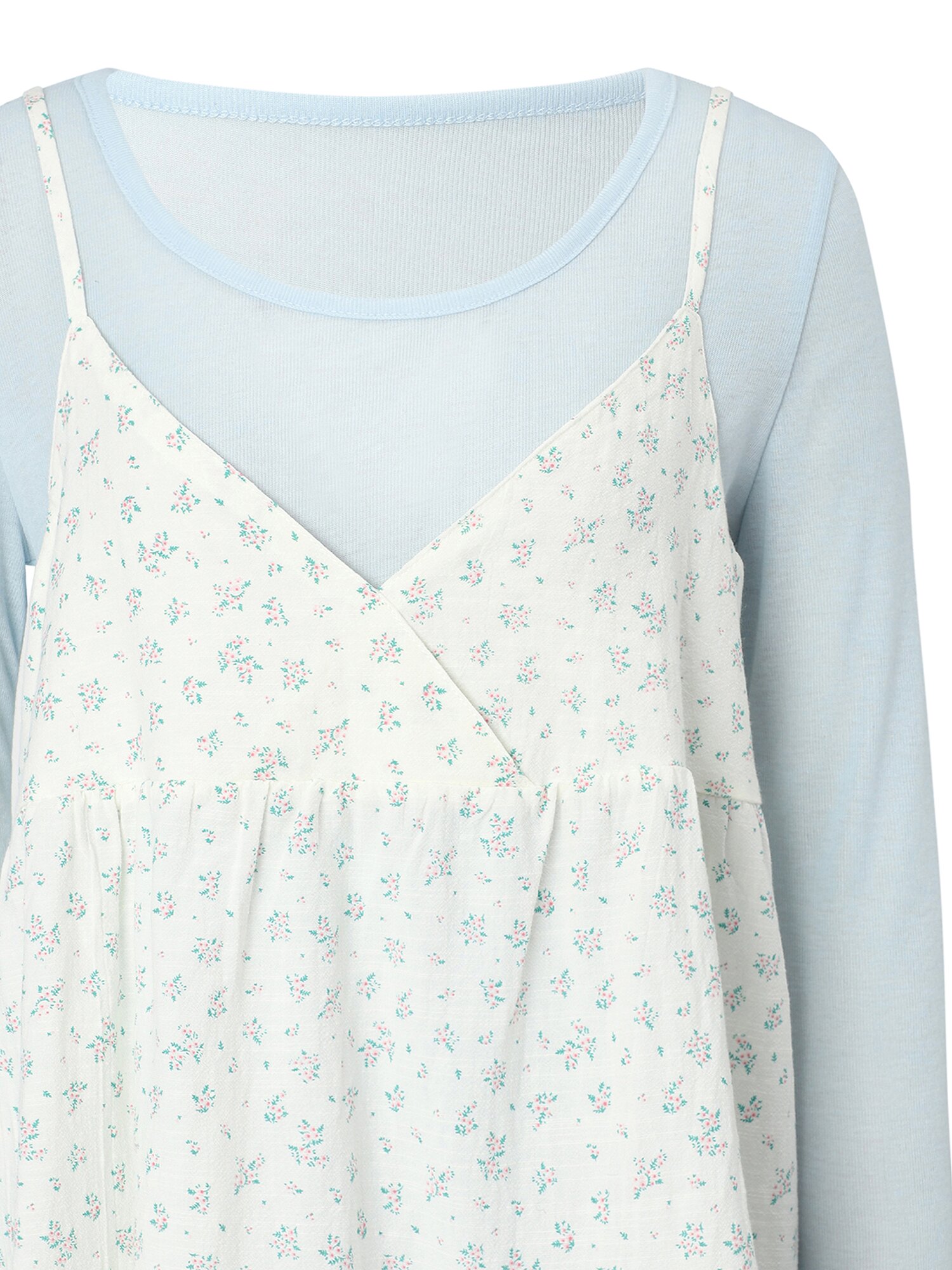 뷔스티에 레이어드 티셔츠 (LIGHT BLUE)