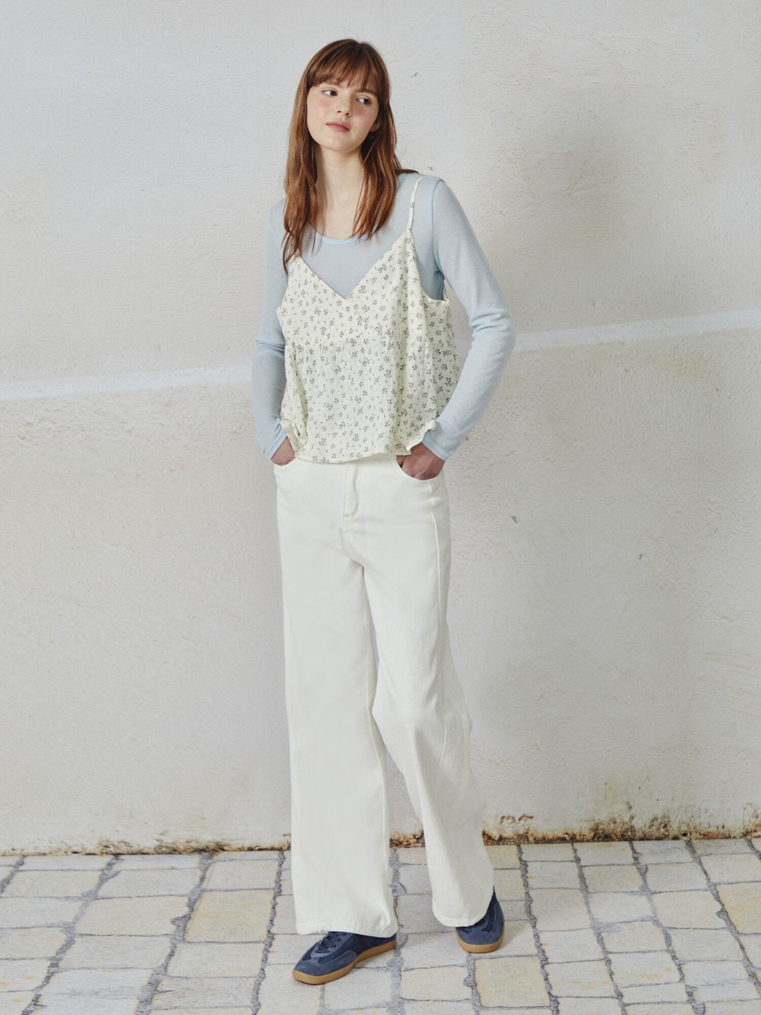 뷔스티에 레이어드 티셔츠 (LIGHT BLUE)