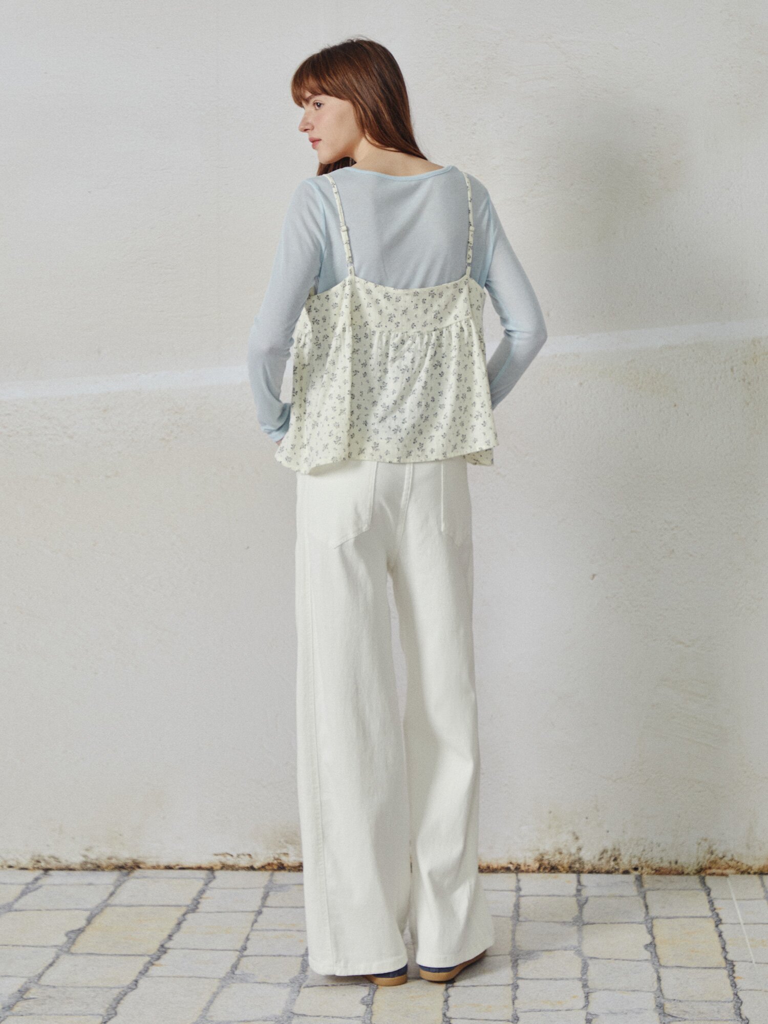 뷔스티에 레이어드 티셔츠 (LIGHT BLUE)