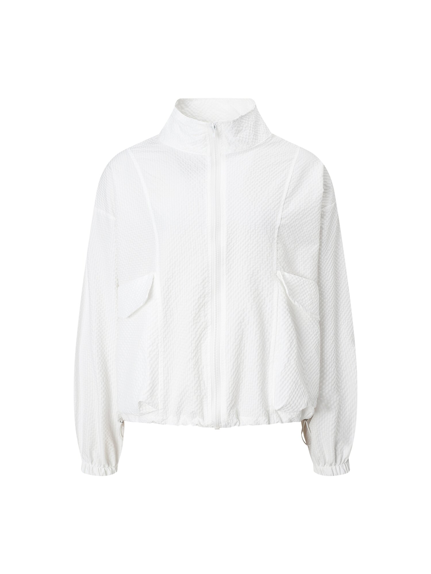 하이넥 크롭 집업 점퍼 (WHITE)