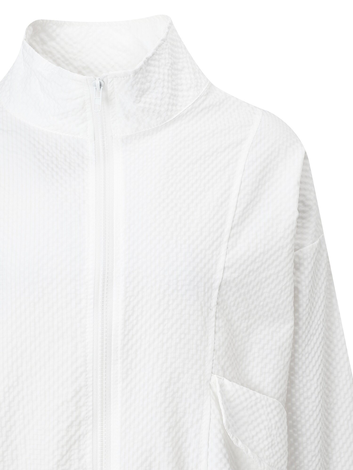 하이넥 크롭 집업 점퍼 (WHITE)