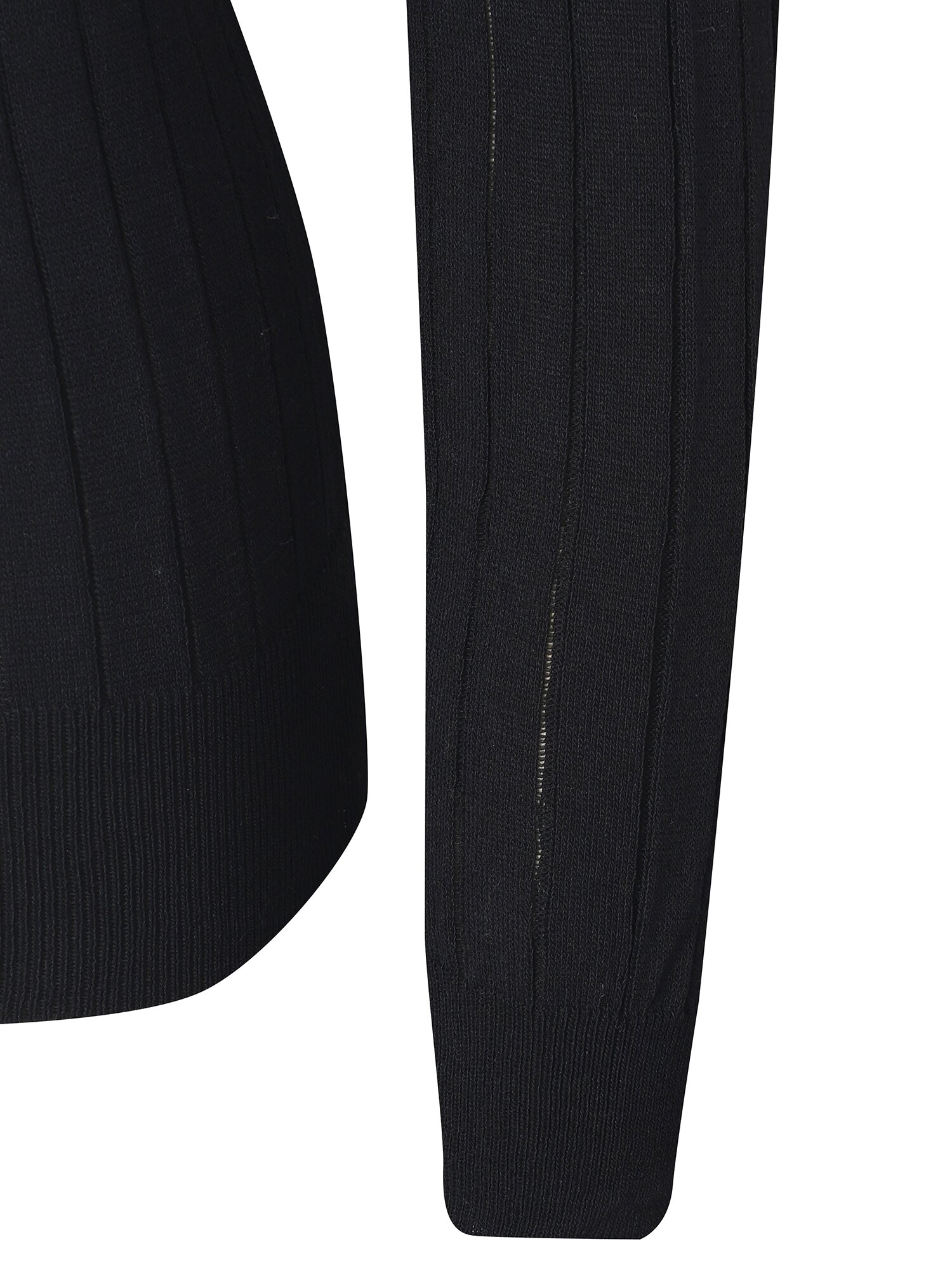 브이넥 빅 골지 니트 가디건 (BLACK)