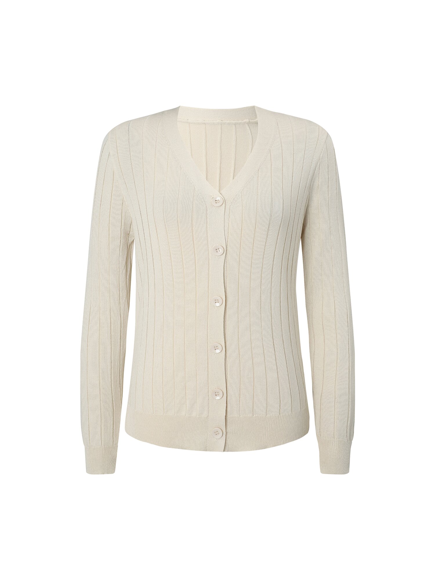 브이넥 빅 골지 니트 가디건 (BEIGE)