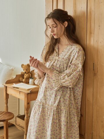 리제나 7부 원피스 크림옐로우 (40수)