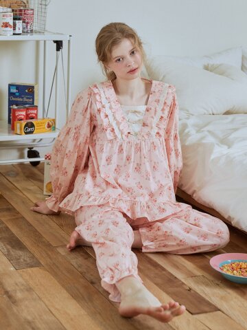 베어린 긴팔 투피스 베이비핑크 (40수)