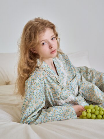 모엘리 긴팔 여성페어 스카이블루 (40수)