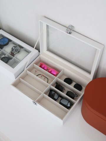 화이트 8구 안경보관함 선글라스보관함