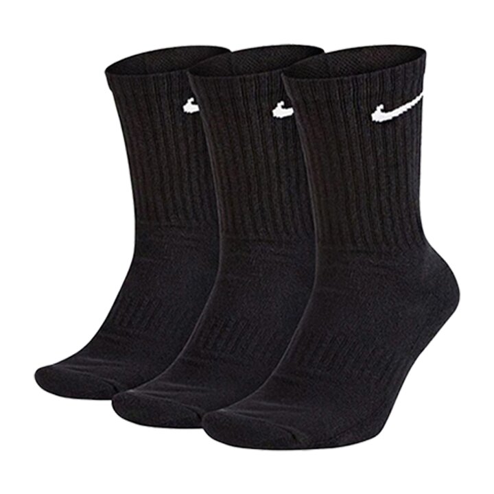 NIKE 나이키 에브리데이 쿠션 크루 삭스 블랙 3PACK