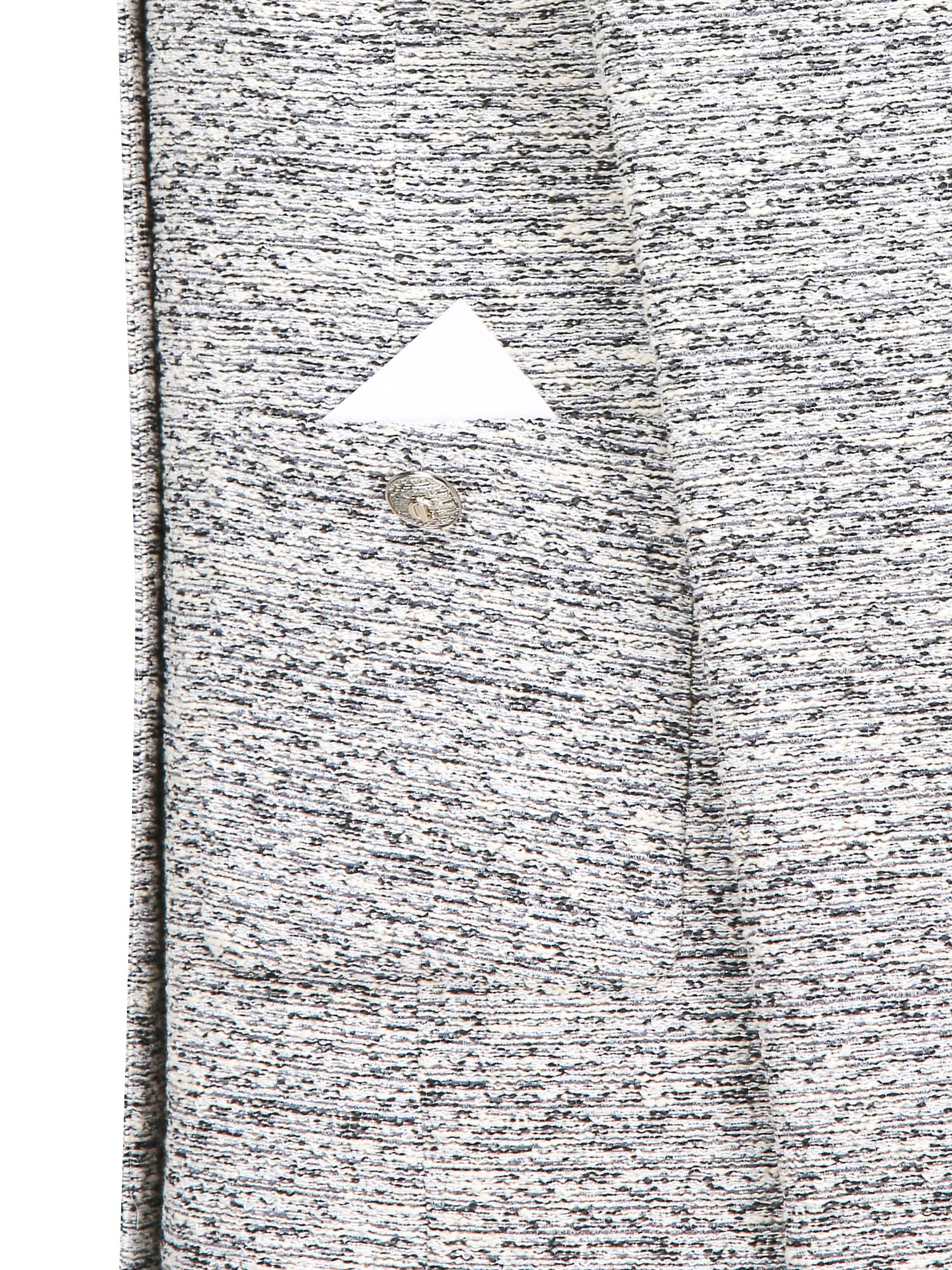 글리터 트위드 라운드넥 롱 재킷 (BLACK)