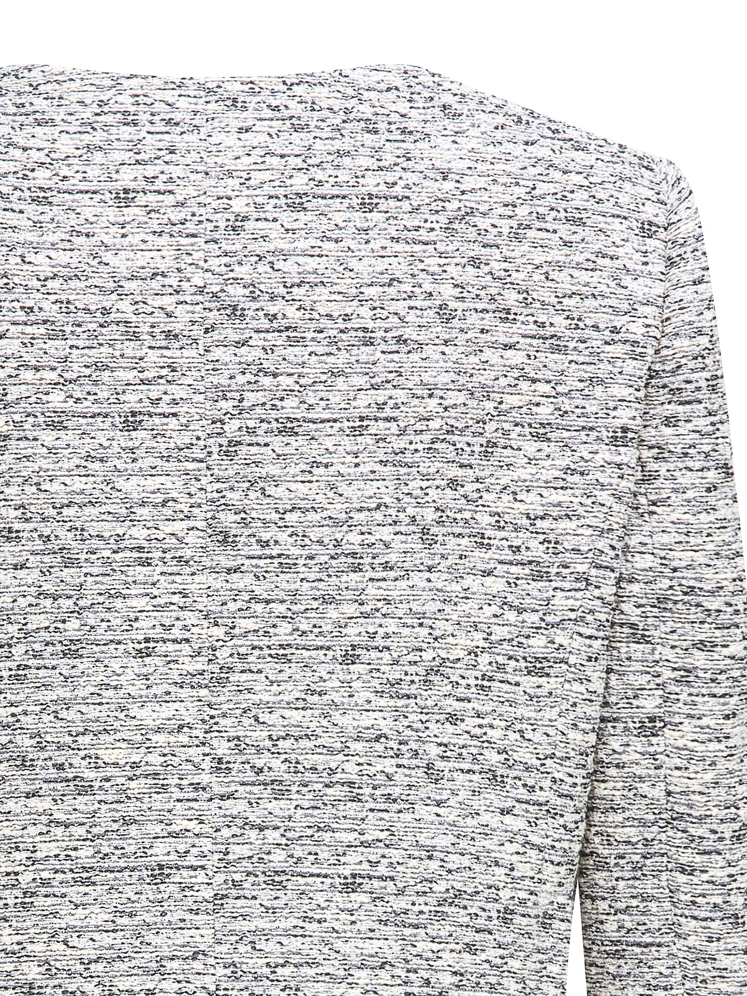 글리터 트위드 라운드넥 롱 재킷 (BLACK)