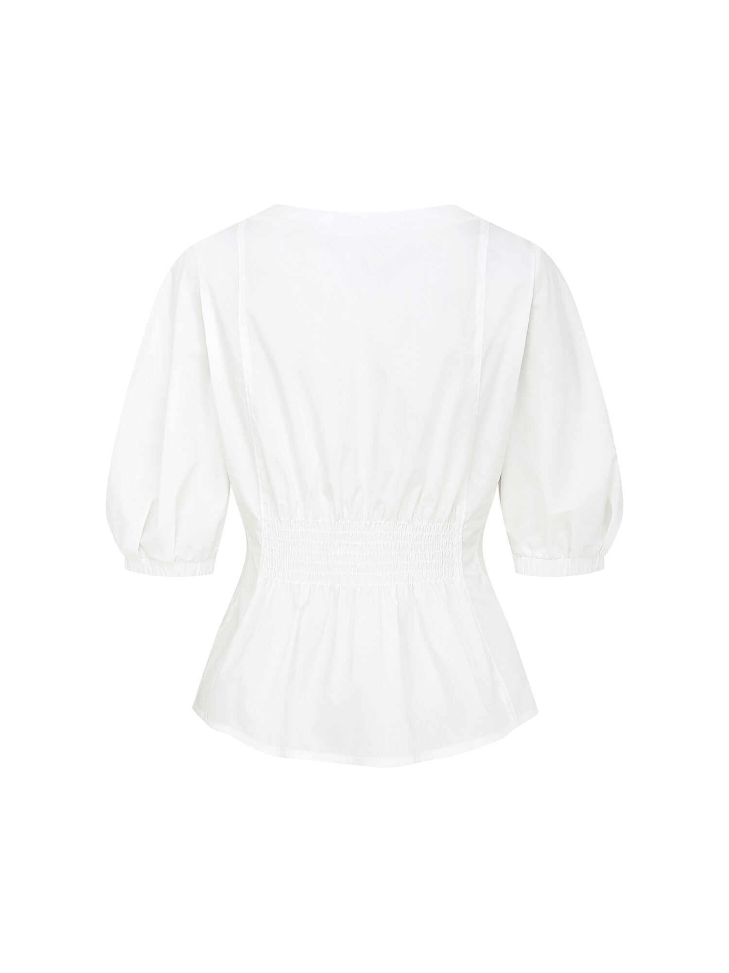 백 스모킹 투웨이 집업 블라우스 (IVORY)