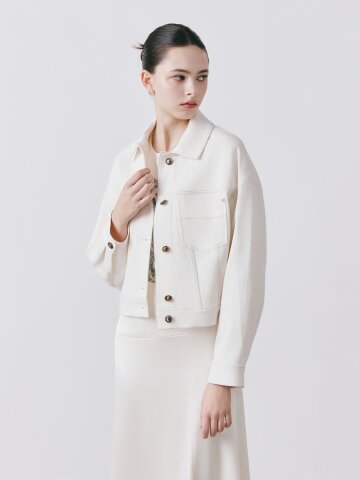 패치 포켓 크롭 데님 재킷 