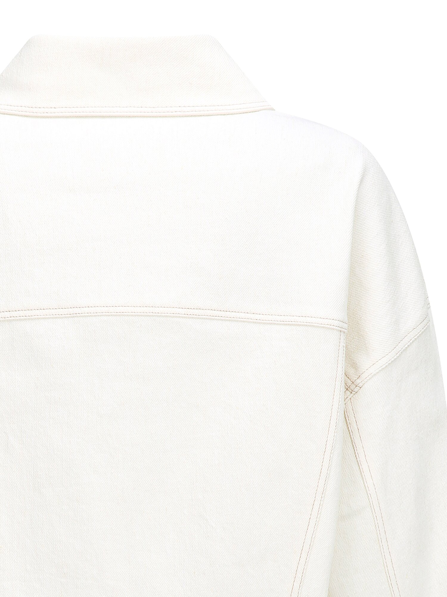 패치 포켓 크롭 데님 재킷 (IVORY)