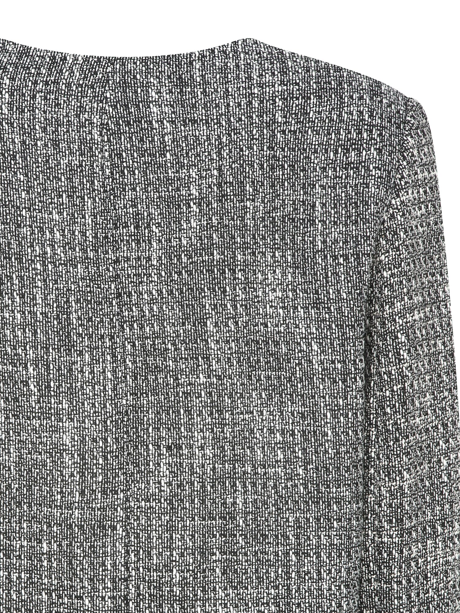 트위드 사선 헴 라운드넥 재킷 (GREY)