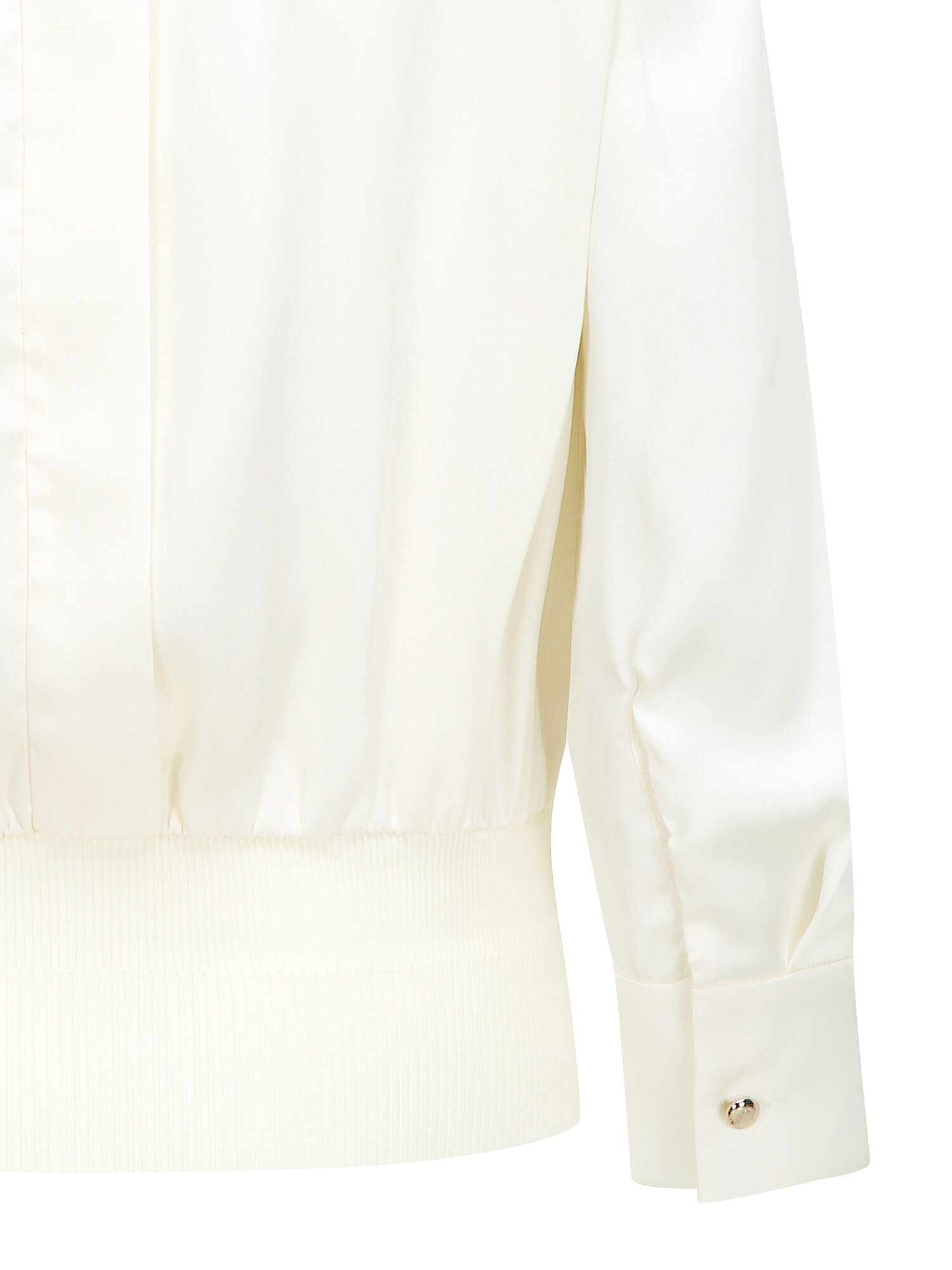 새틴 카울넥 밴딩 블라우스 (IVORY)