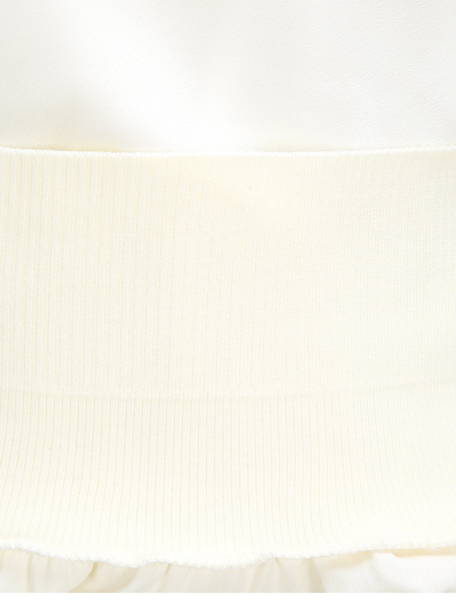 새틴 카울넥 밴딩 블라우스 (IVORY)