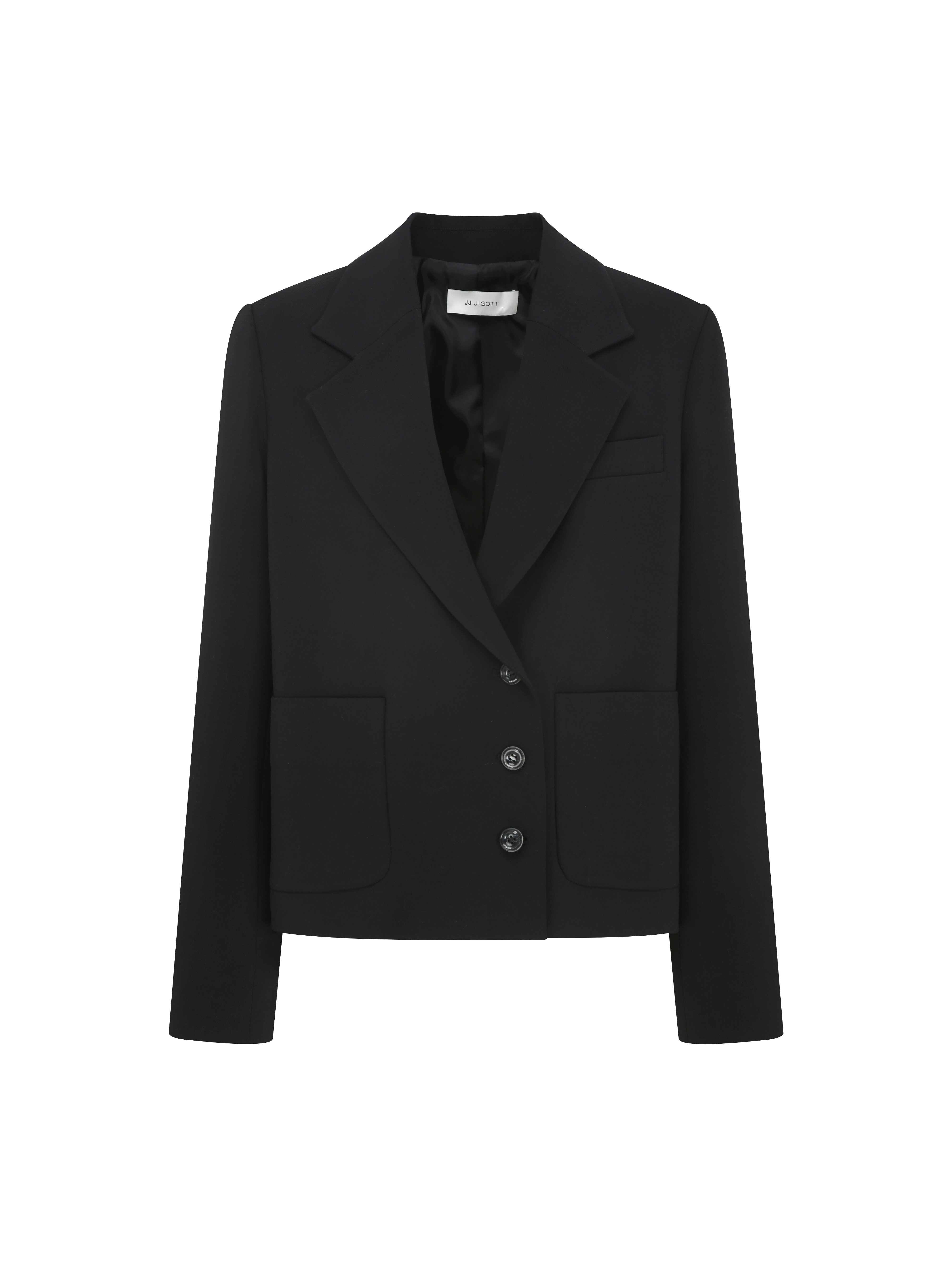 테일러드 롤업 더블 크롭 재킷 (BLACK)