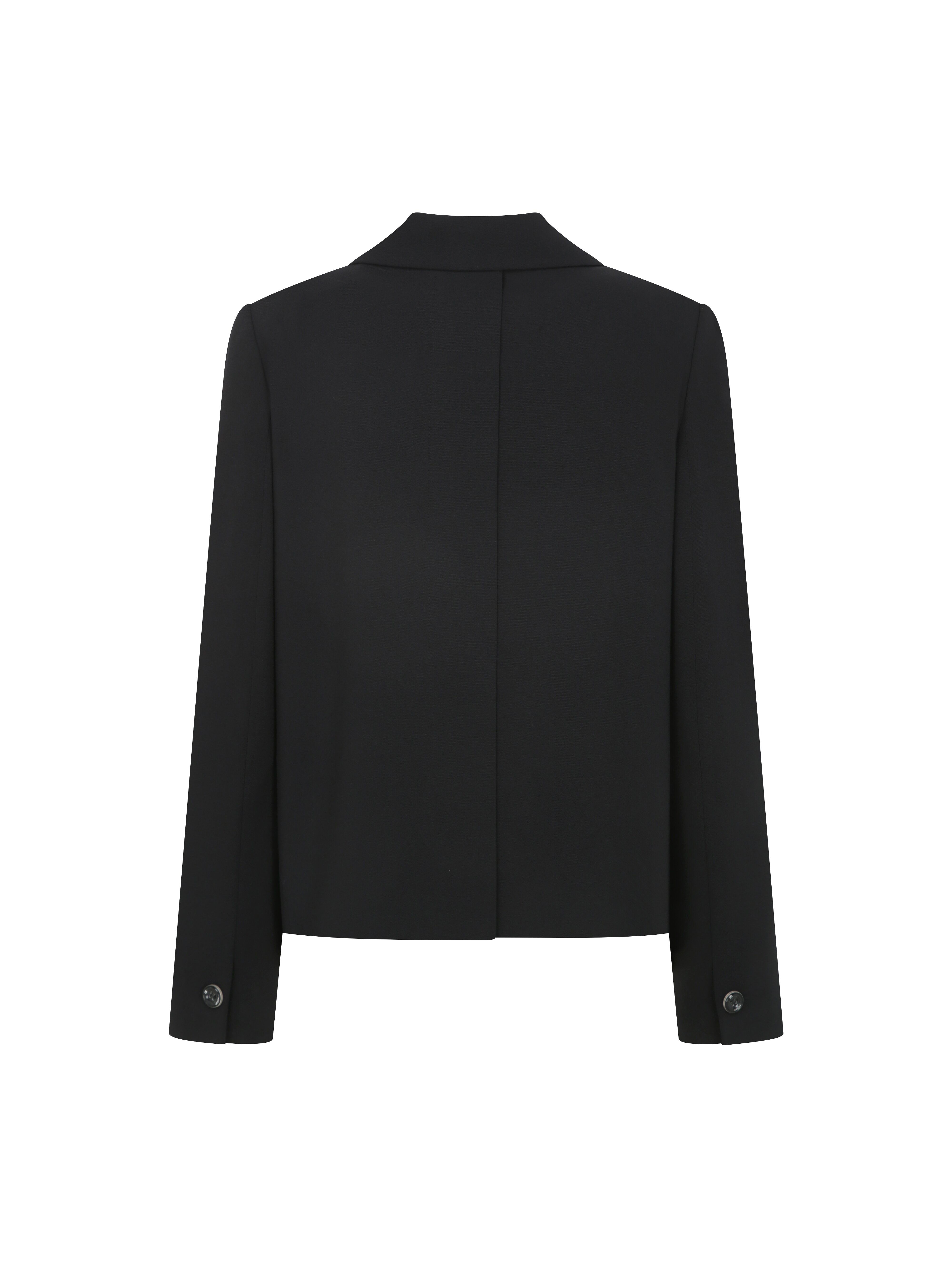 테일러드 롤업 더블 크롭 재킷 (BLACK)