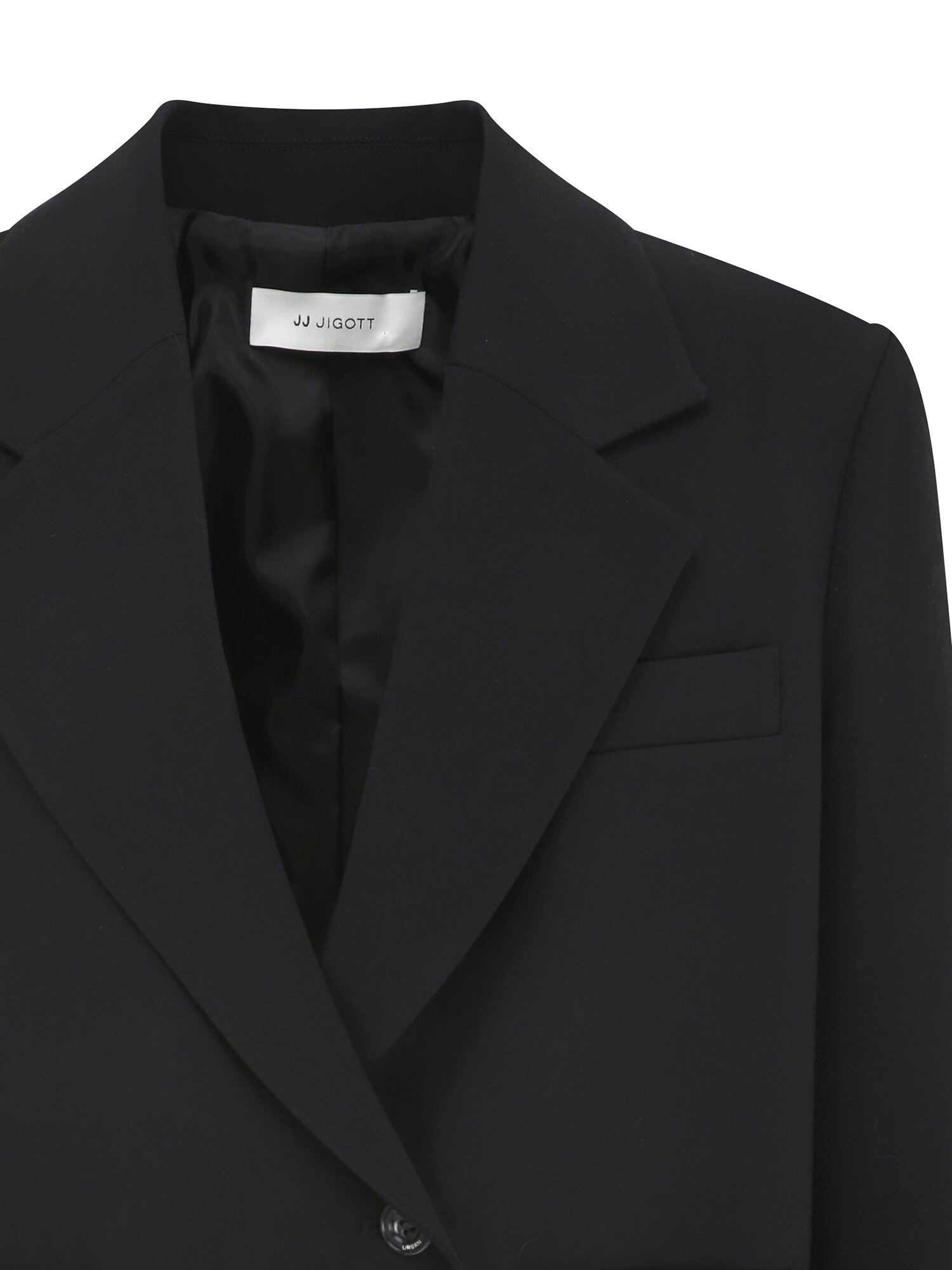 테일러드 롤업 더블 크롭 재킷 (BLACK)