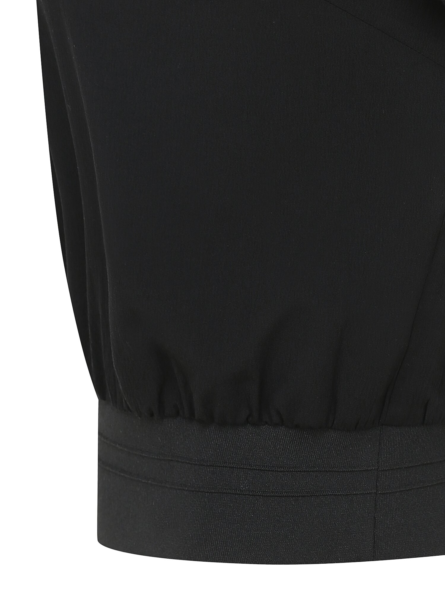 셔링 슬리브 밴딩 블라우스 (BLACK)