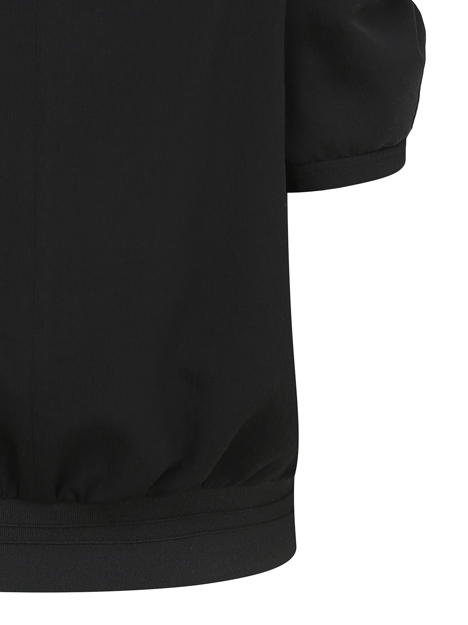 셔링 슬리브 밴딩 블라우스 (BLACK)