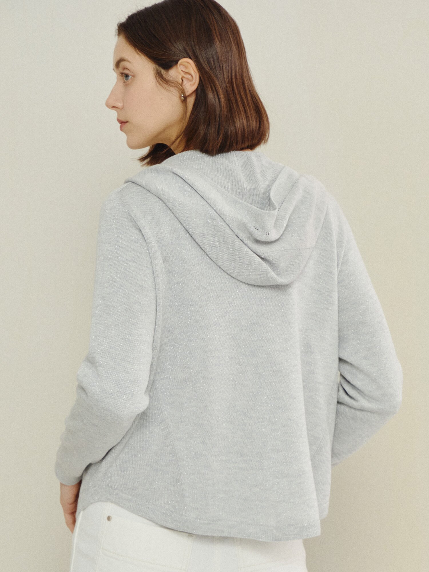 데일리 파인 니트 집업 카디건 (LIGHT GREY)