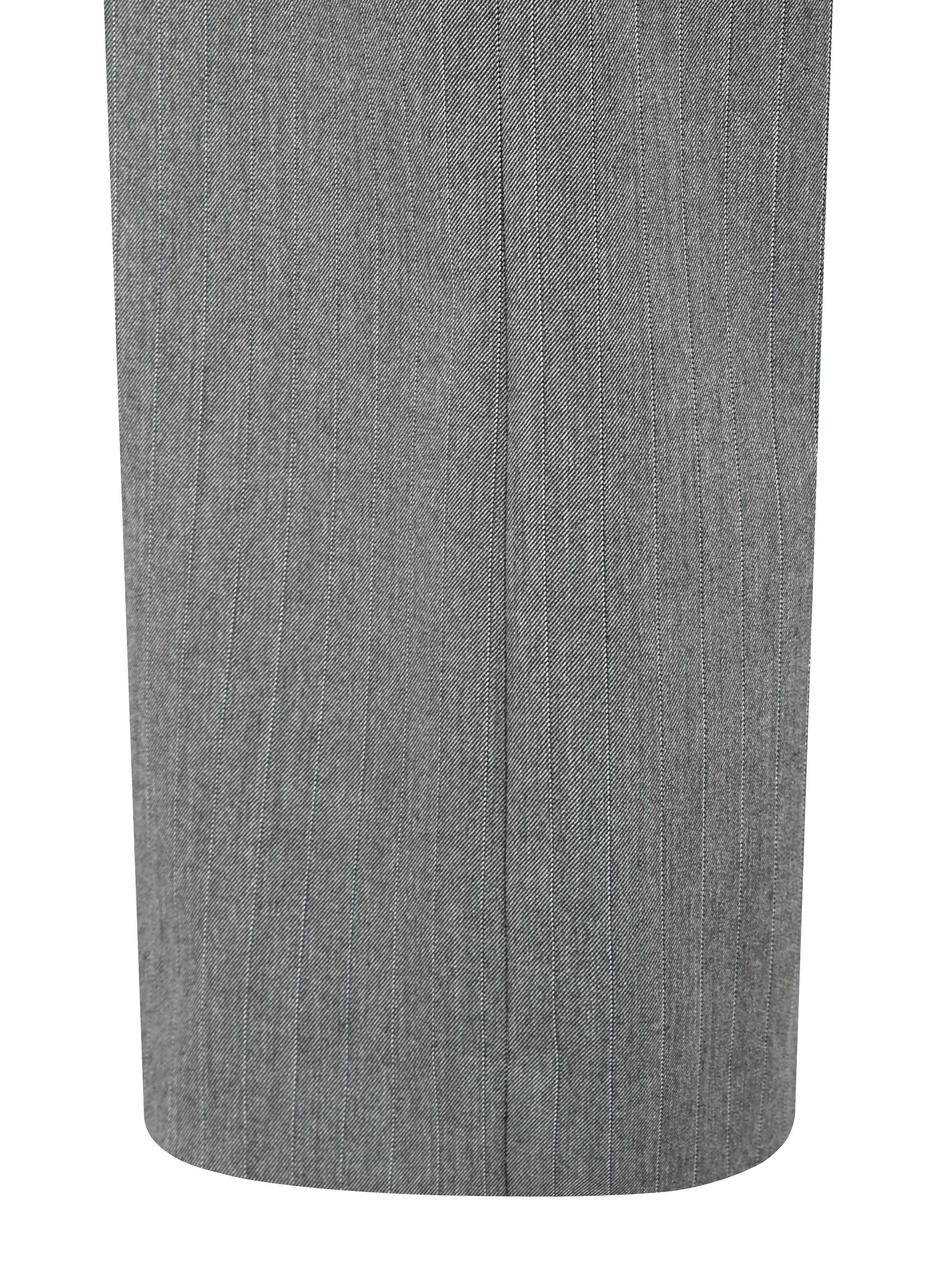 버튼 하이 웨이스트 부츠컷 팬츠 (STRIPE GREY)