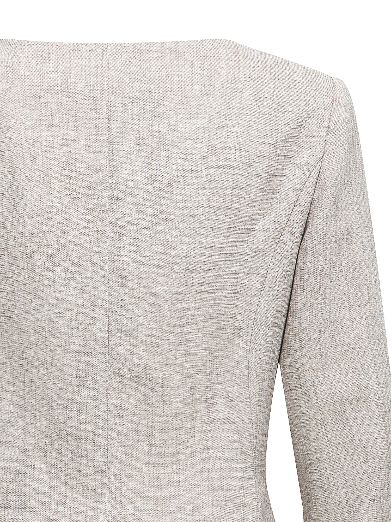 7부 스퀘어넥 페플럼 재킷 (MELANGE BEIGE)