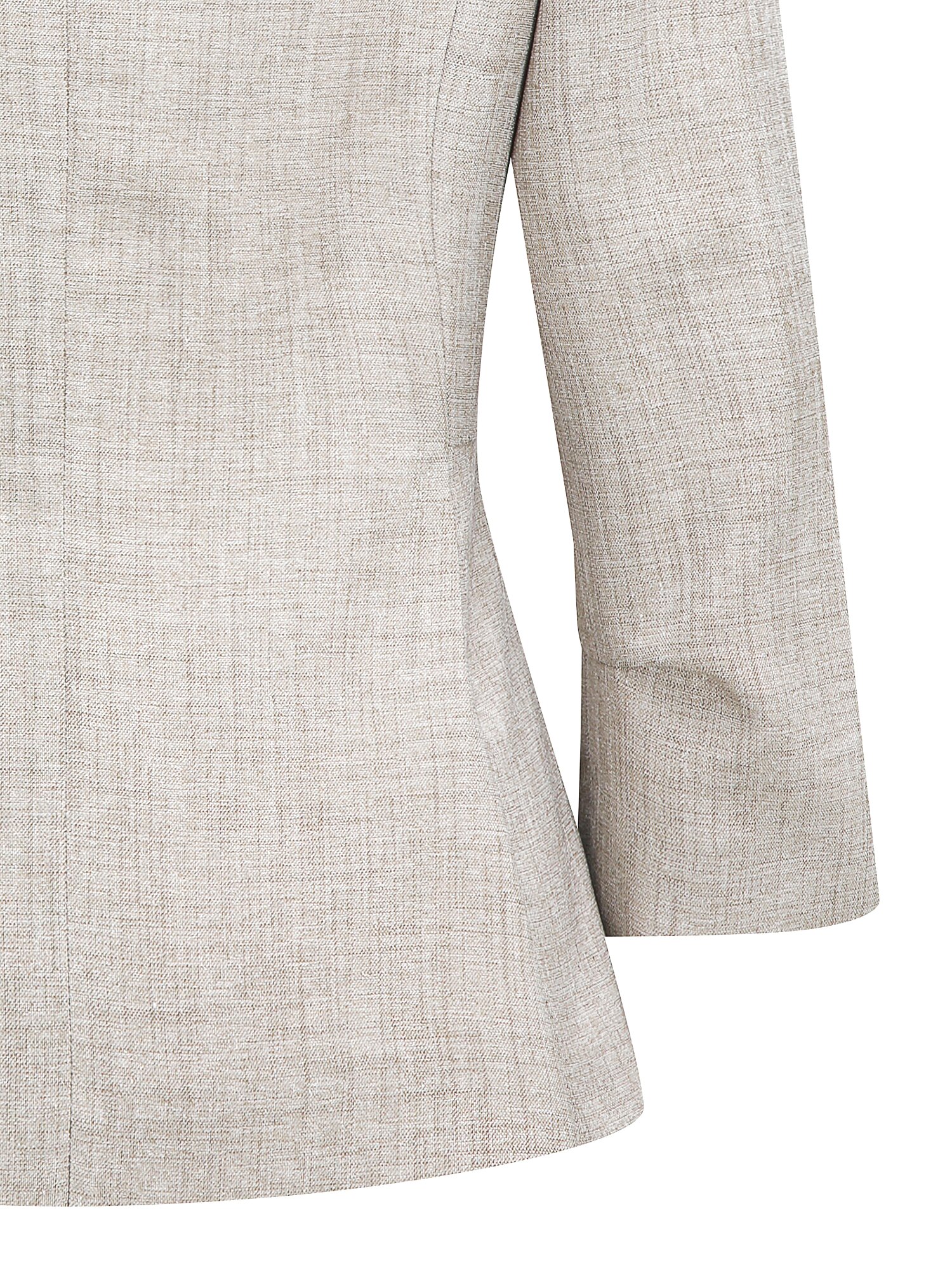 7부 스퀘어넥 페플럼 재킷 (MELANGE BEIGE)