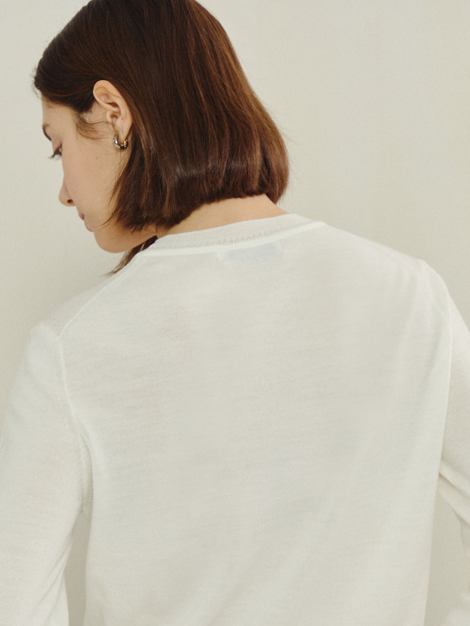 소프트 터치 베이식 니트 탑 (IVORY)