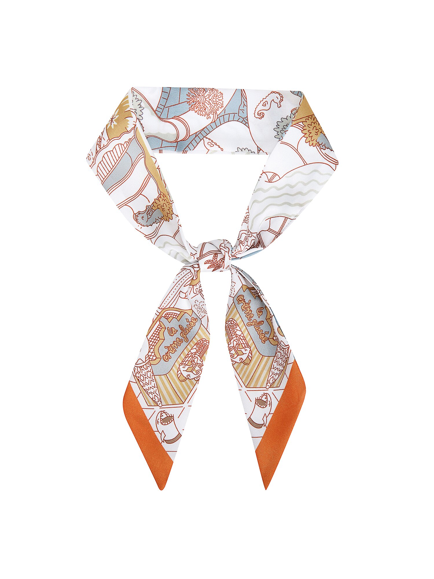 일러스트 트윌리 스카프 (ORANGE)