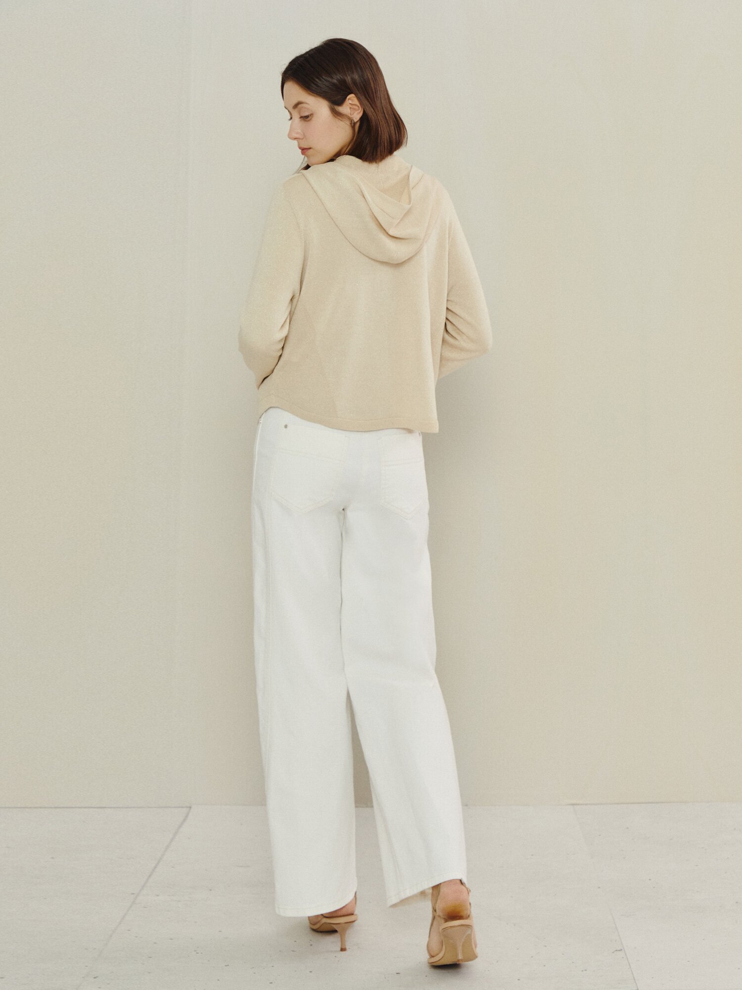 데일리 파인 니트 집업 카디건 (LIGHT BEIGE)