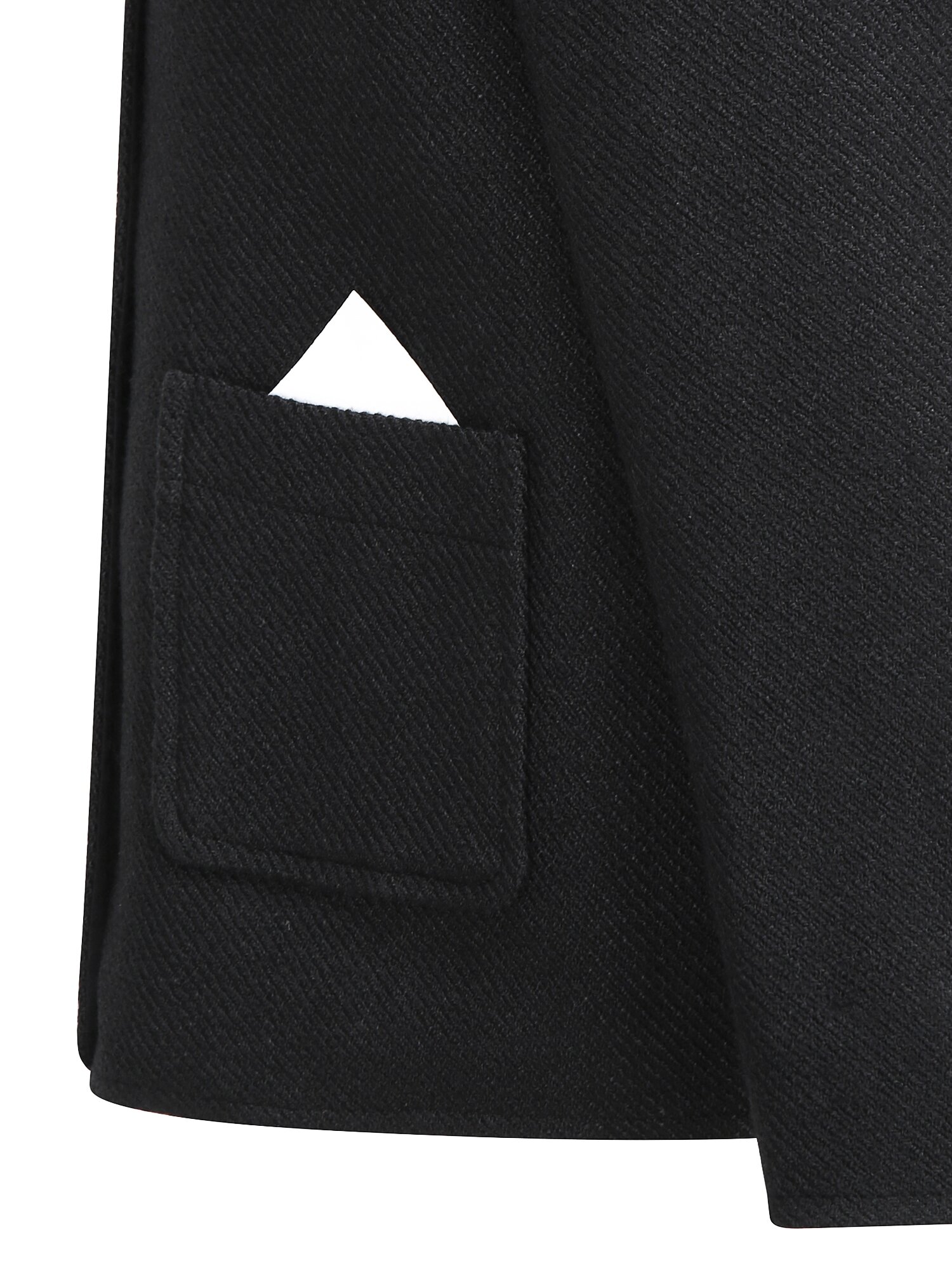 울 트위드 라운드넥 롱 재킷 (BLACK)