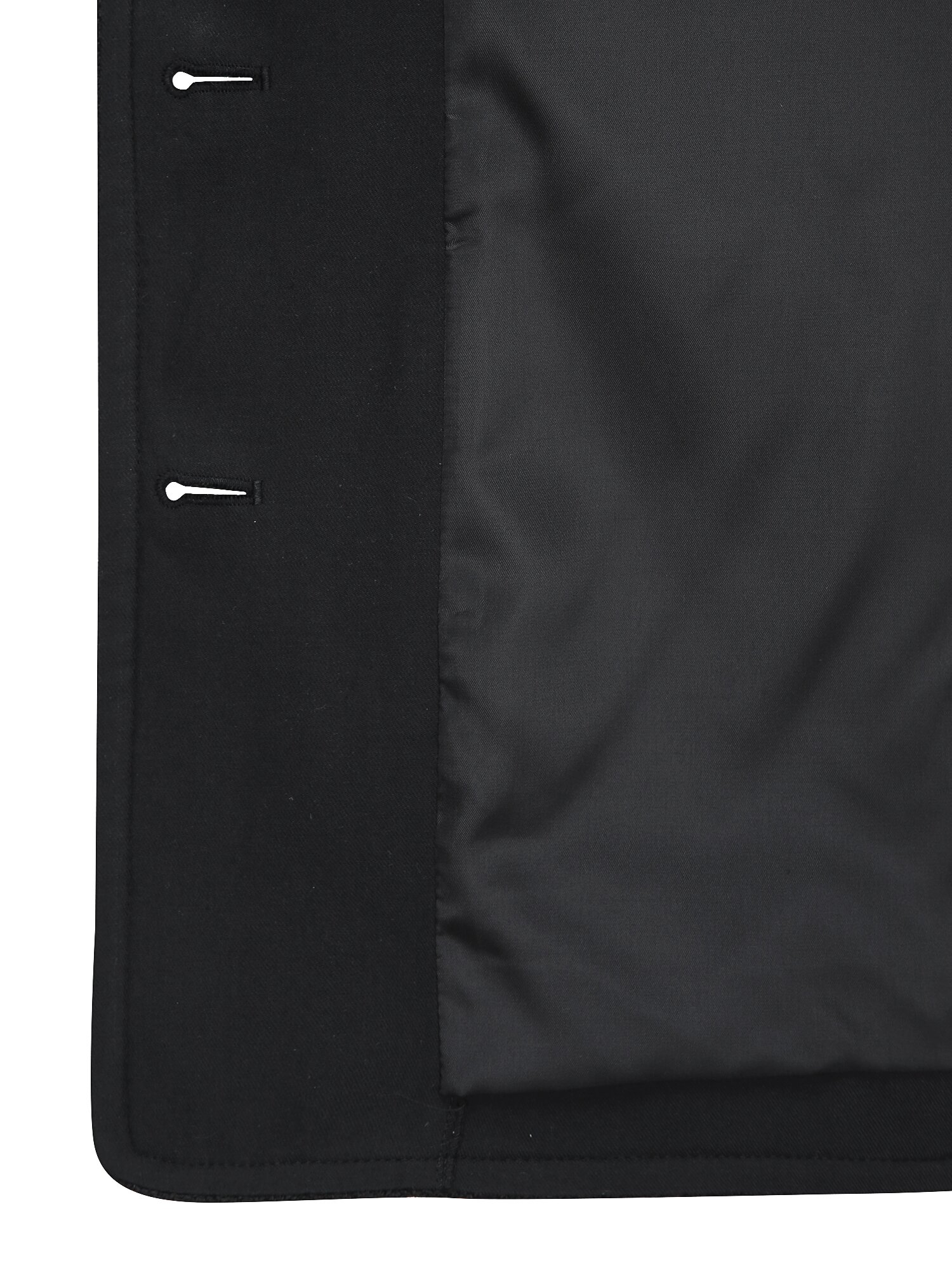 울 트위드 라운드넥 롱 재킷 (BLACK)