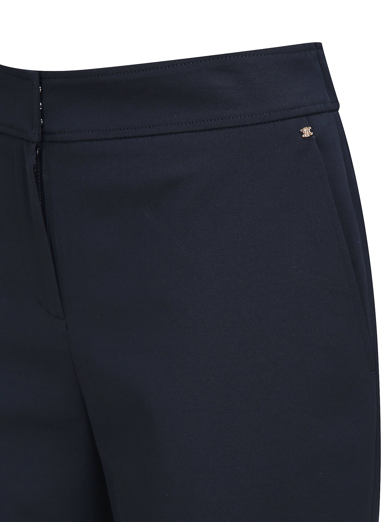 린넨 백 밴딩 테이퍼드 팬츠 (NAVY)