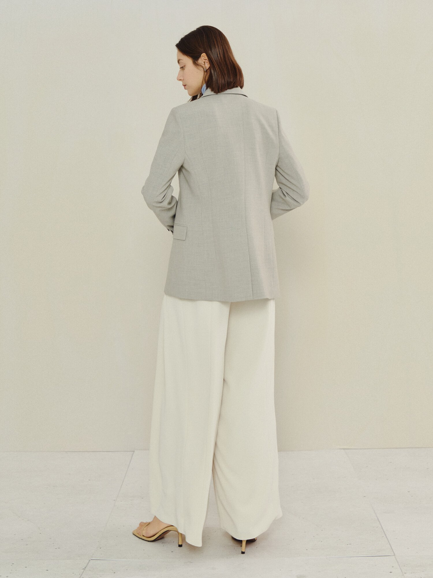 미니멀 포멀 테일러드 재킷 (LIGHT GREY)