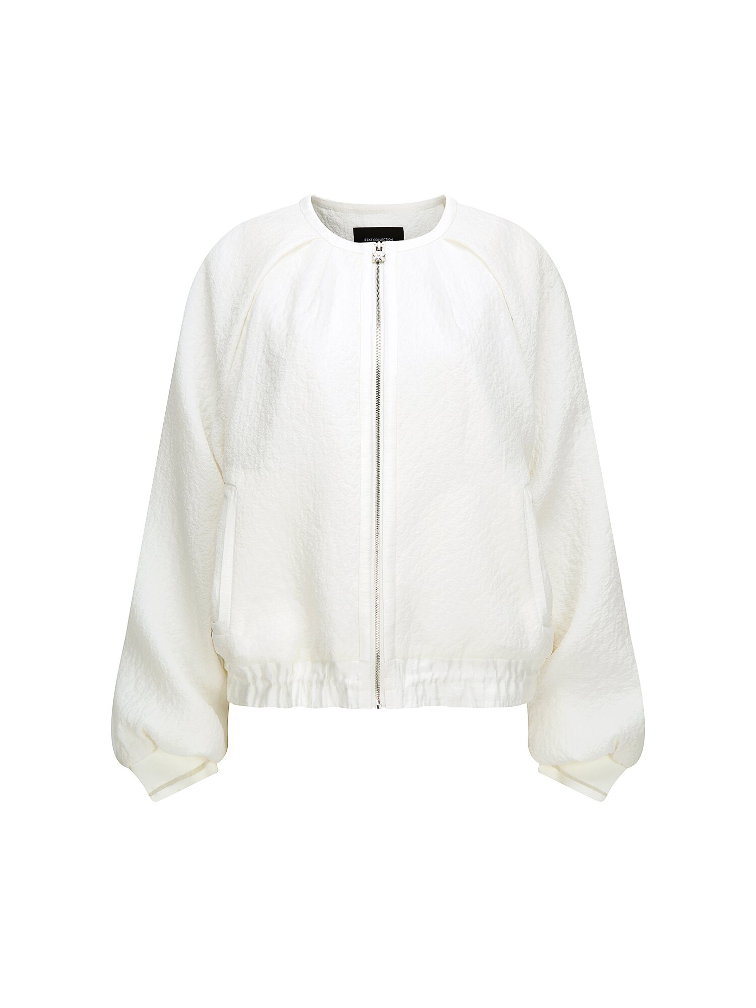 루즈핏 링클 래글런 집업 점퍼 (IVORY)