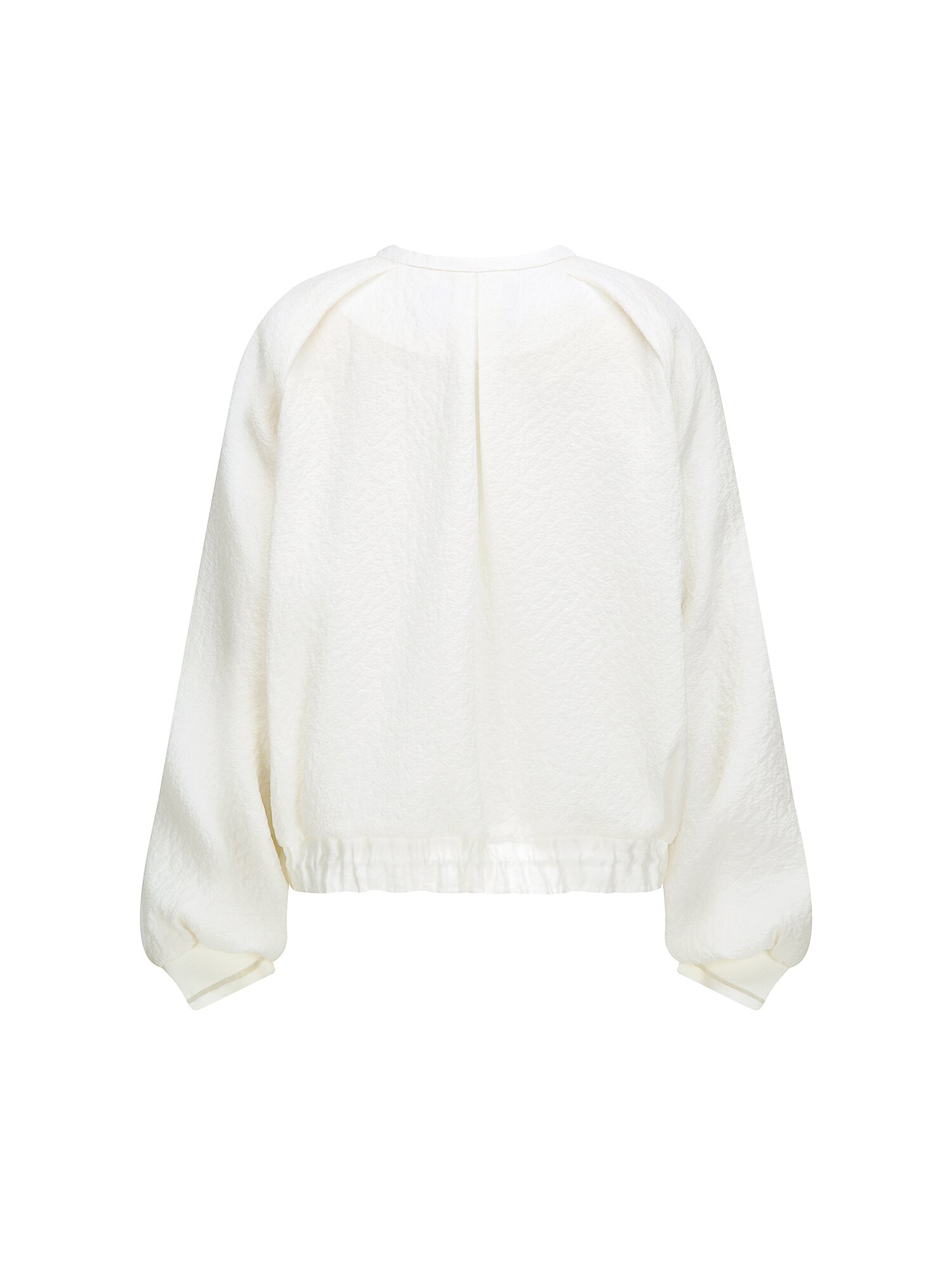 루즈핏 링클 래글런 집업 점퍼 (IVORY)