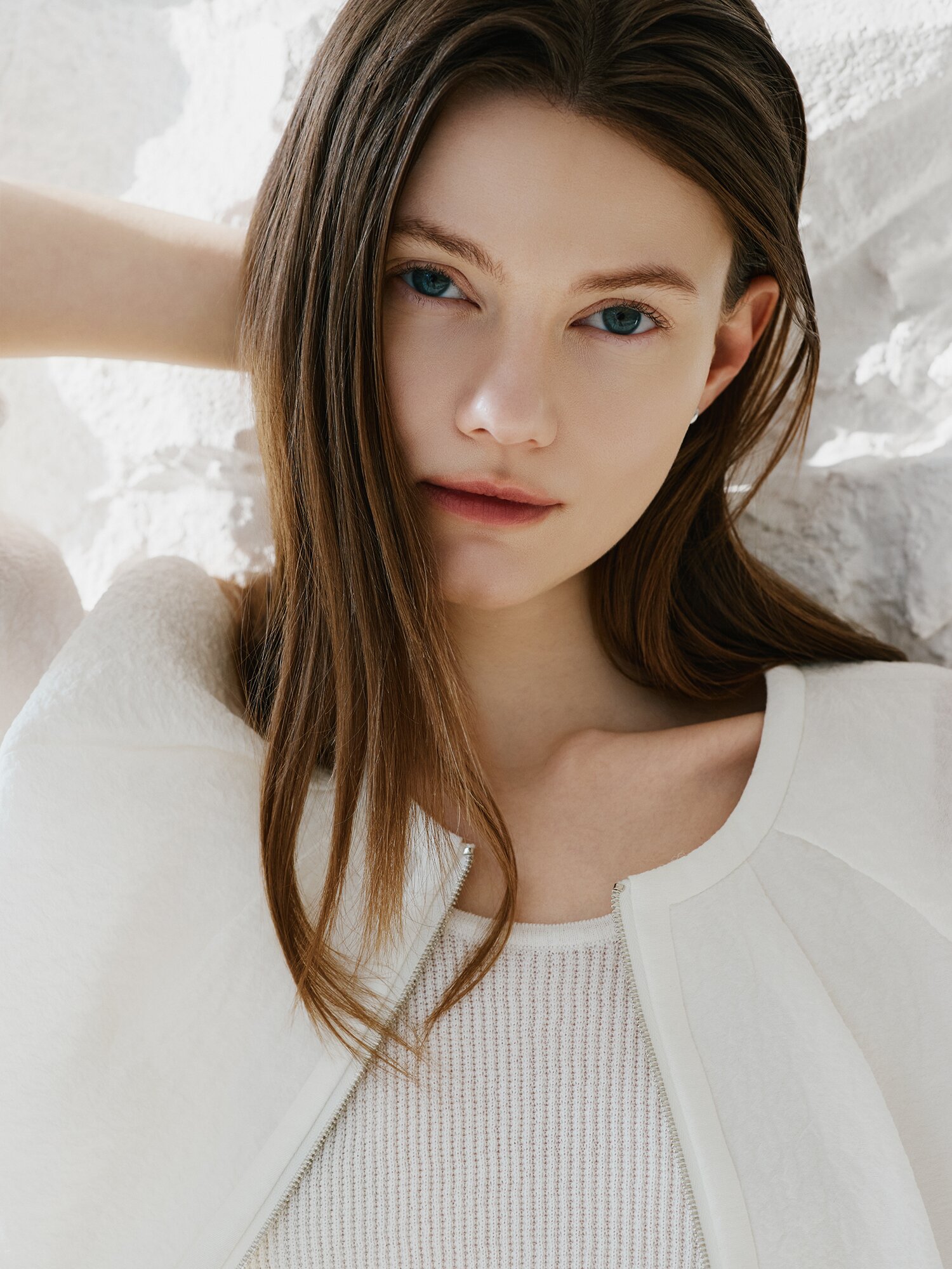 루즈핏 링클 래글런 집업 점퍼 (IVORY)