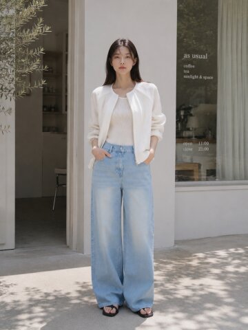루즈핏 링클 래글런 집업 점퍼 