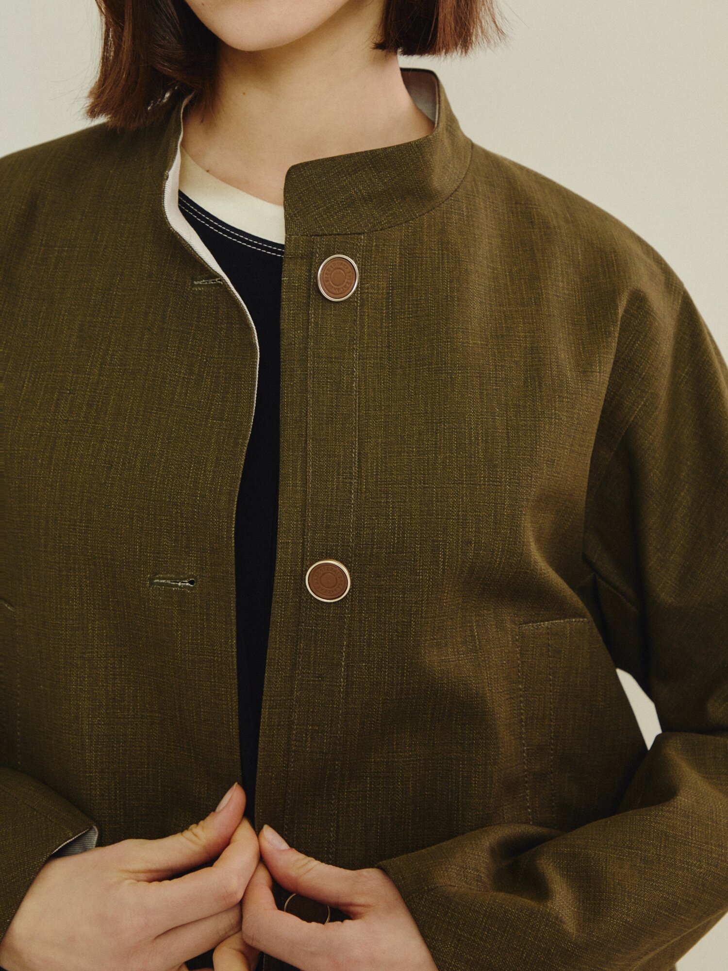 소프트 실루엣 코트 (DARK KHAKI)