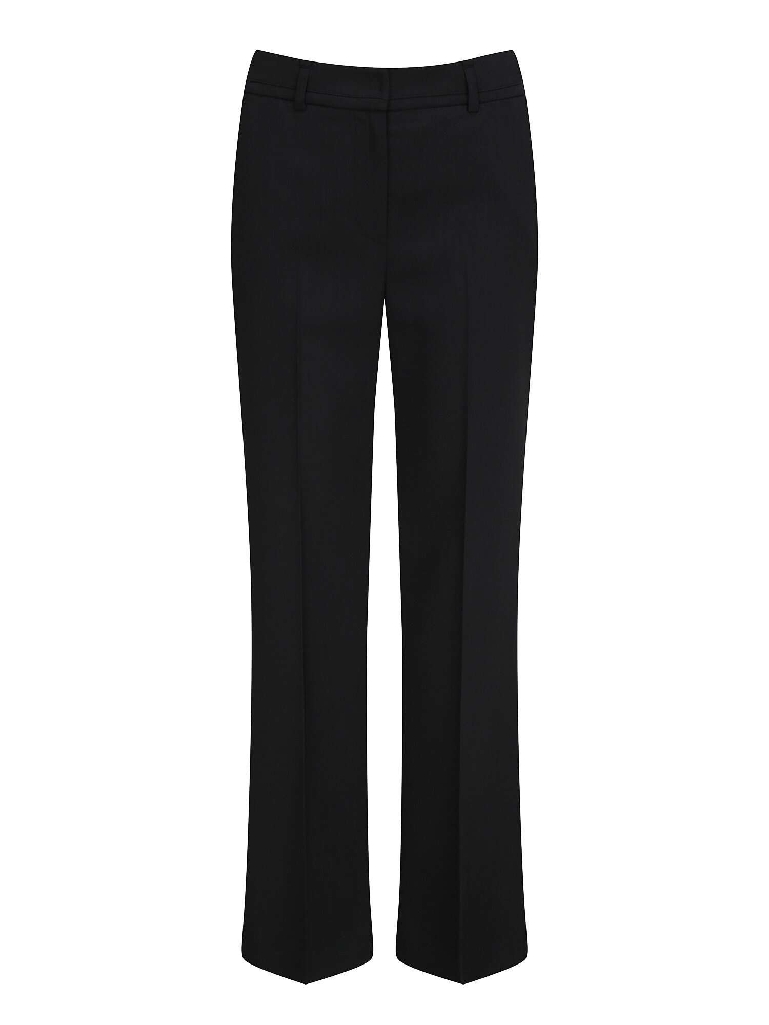 히든 버튼 세미 부츠컷 팬츠 (BLACK)