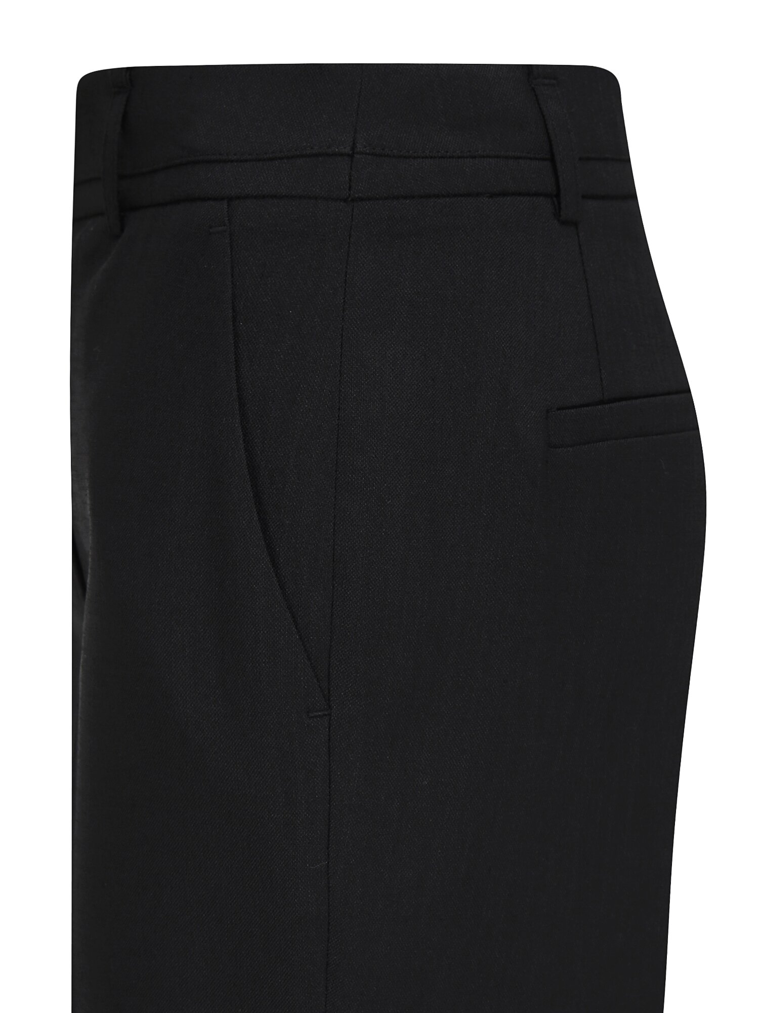 히든 버튼 세미 부츠컷 팬츠 (BLACK)