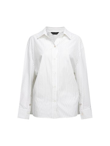 스트라이프 돌먼 슬리브 블라우스 