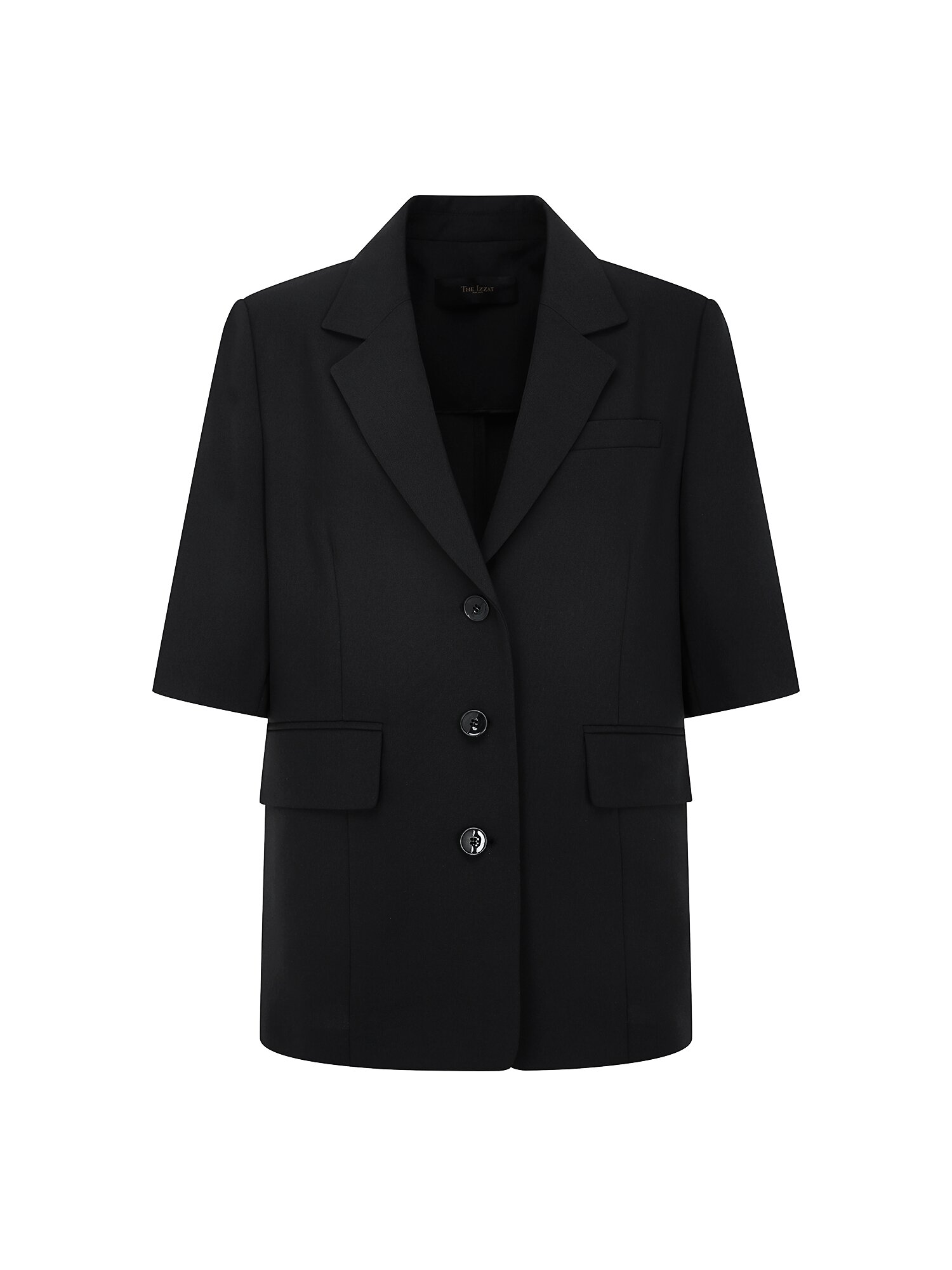 테일러드 하프 슬리브 싱글 재킷 (BLACK)