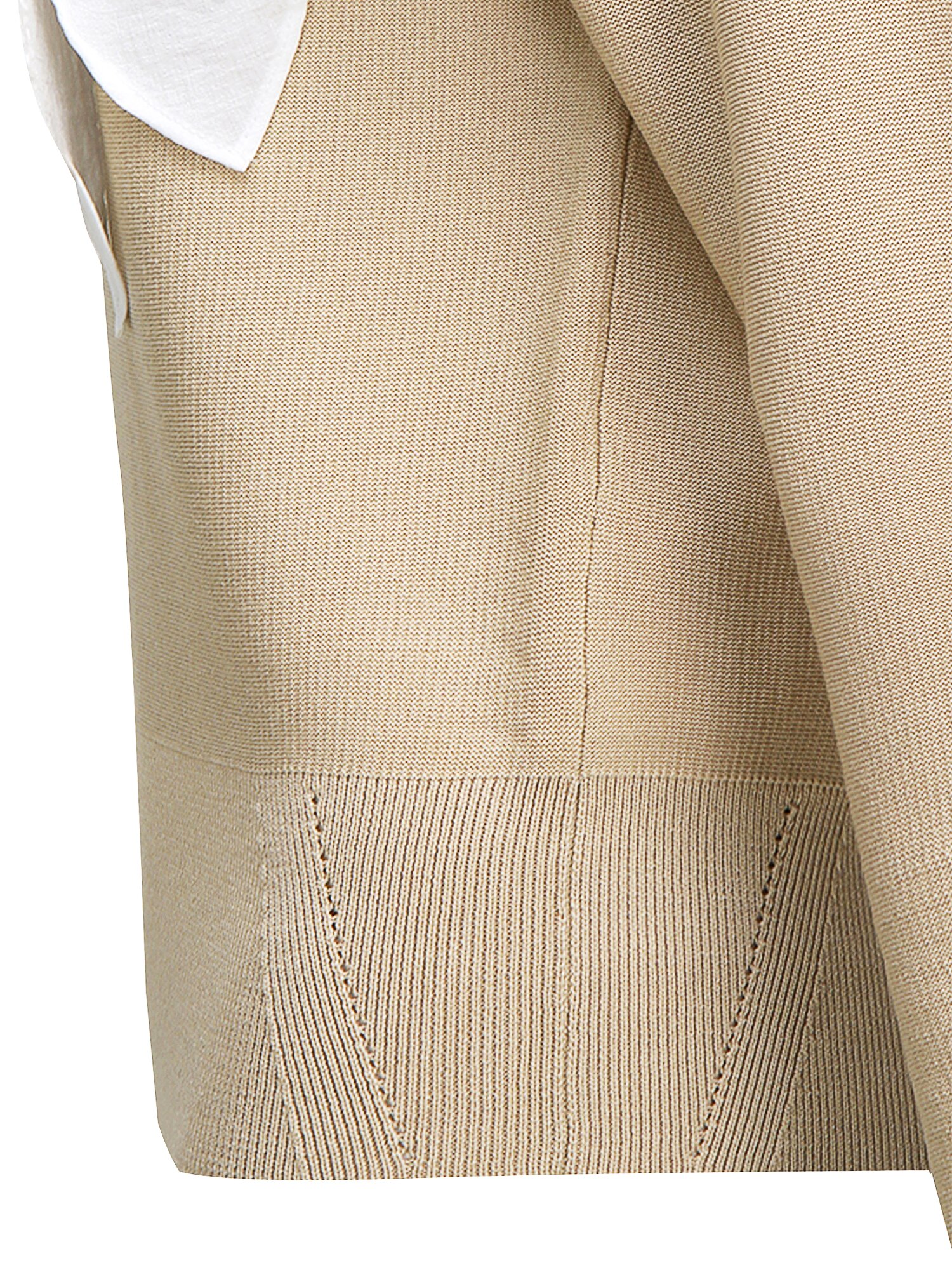 리본 타이 배색 풀오버 니트 (BEIGE)